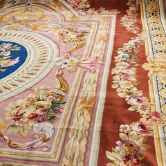 Savonnerie Rug Royal Design French Antique Palace Piece, 19th Century