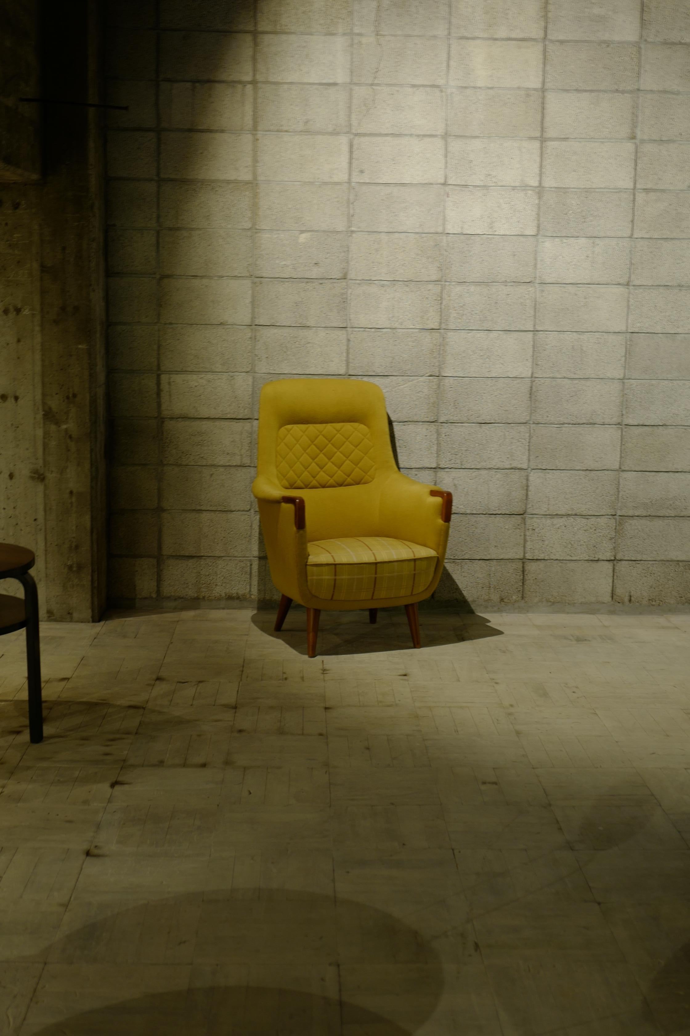 Carved savoy armchair by Torbjørn Afdal & Rolf Hesland For Sale