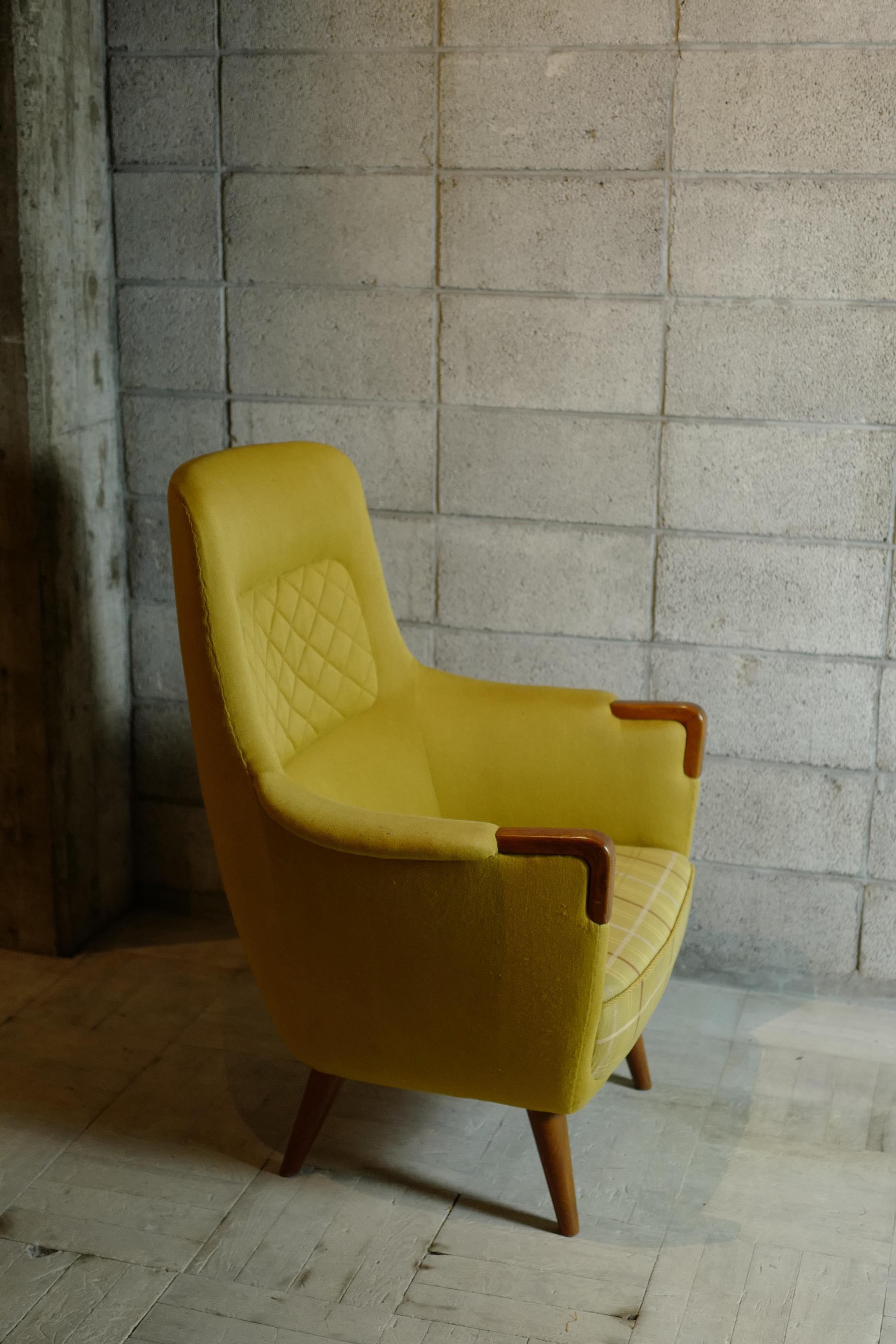 Fabric savoy armchair by Torbjørn Afdal & Rolf Hesland For Sale
