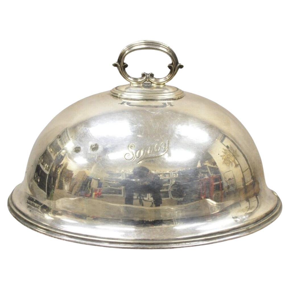 "Savoy" JH Potter Sheffield English Victorian Small Silver Plated Serving Dome