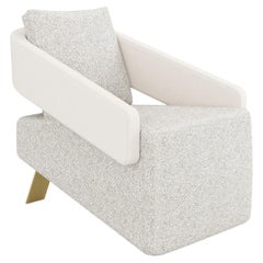 Silla de salón moderna SAVOY con pata trasera de latón