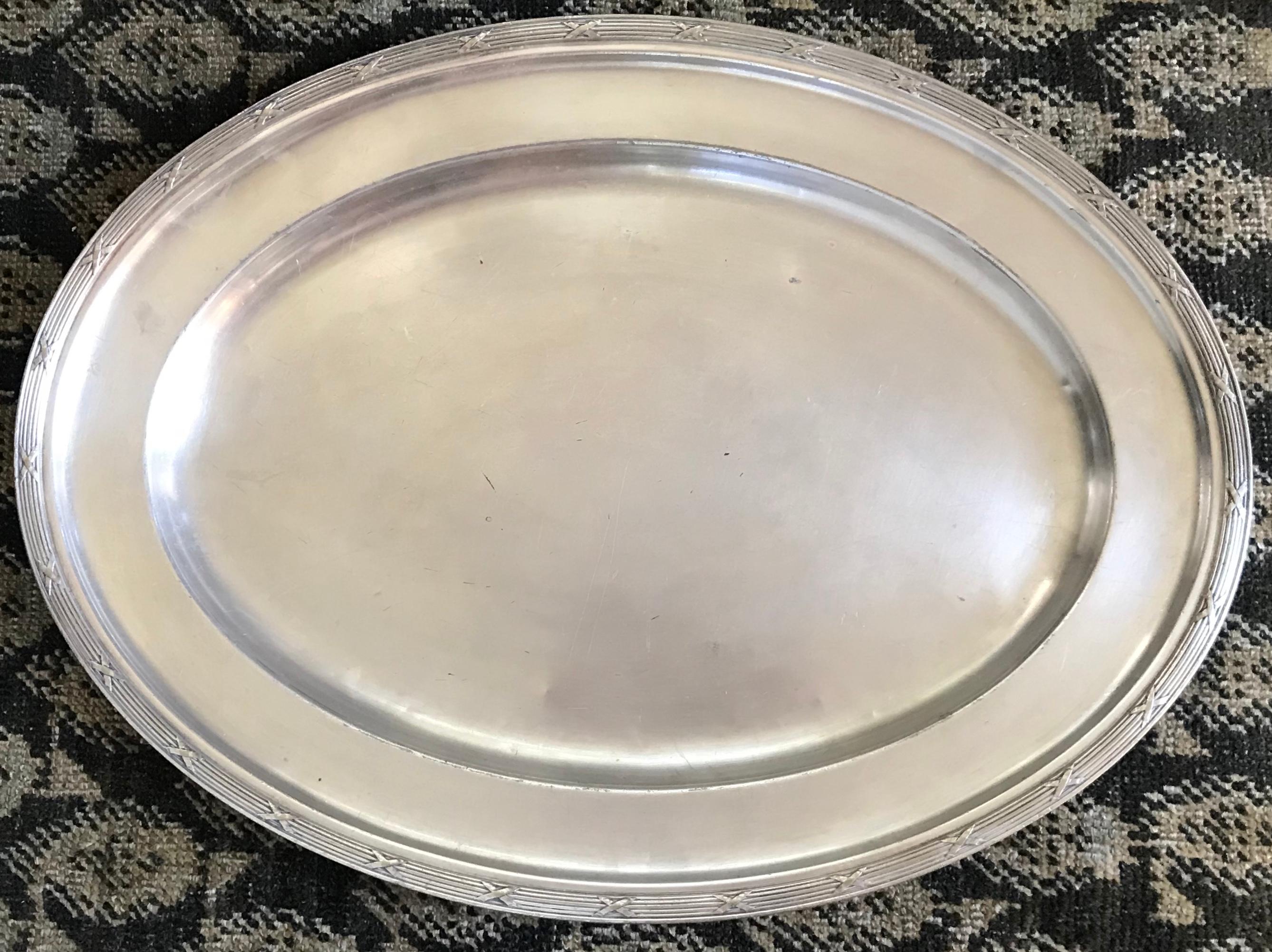 big silver plate