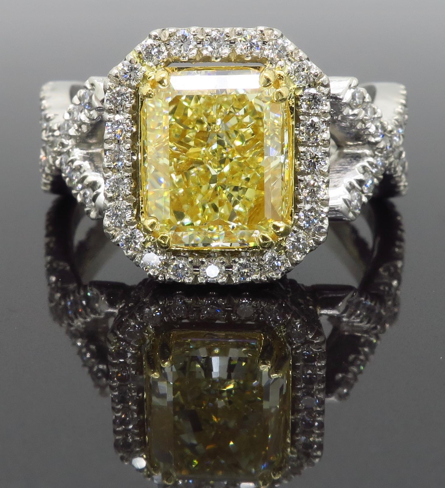 4 carat yellow diamond