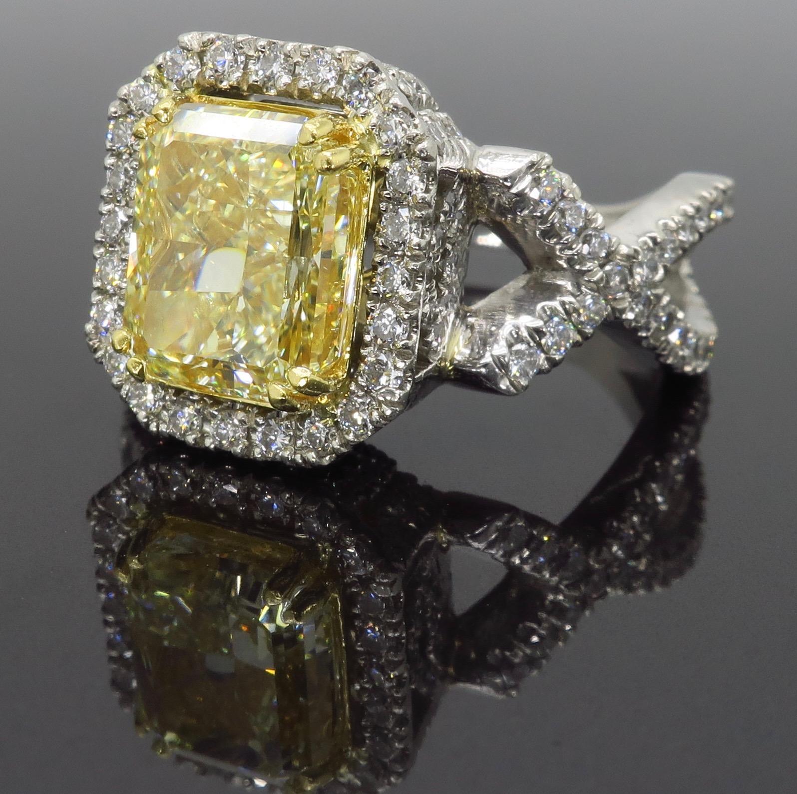 4.83 carat yellow diamond