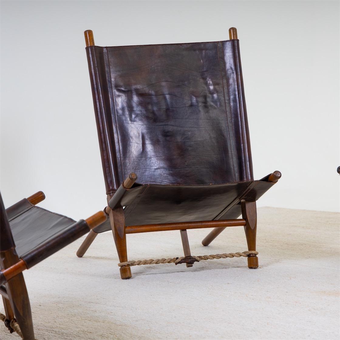 Danish Saw Lounge Chairs by Ole Gjerlov-Knudsen for Cado, Denmark, 1958