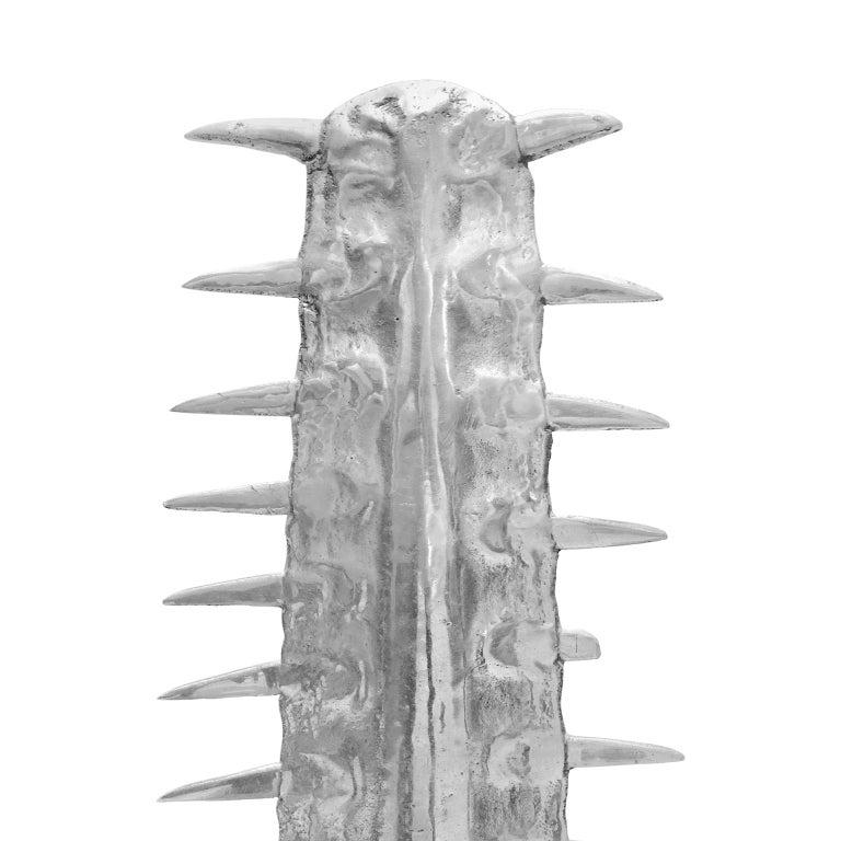 American Saw Tooth Metal Sculpture by Arthur Court, 1970s For Sale