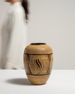 Sawa Stoneware Vase, Mid-Century Modern Design, Germany, 20th Century
