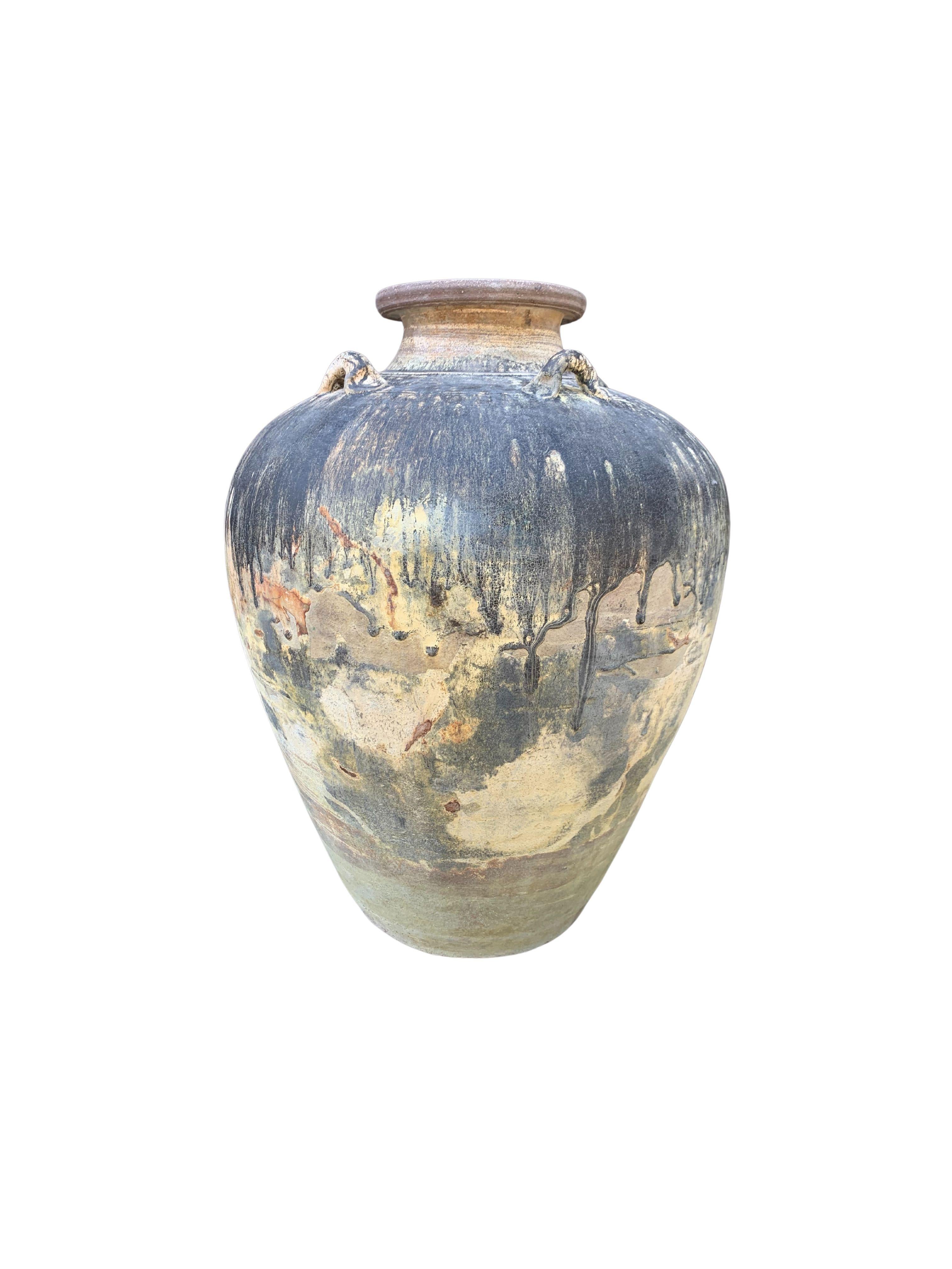 A wonderful example of a 16th Century Sawankhalok jar from a Shipwreck off the Coast of the Indonesian Island of Batam. Batam was one of the most substantial and influential ports in the South China Sea where an abundance of trade was conducted. The