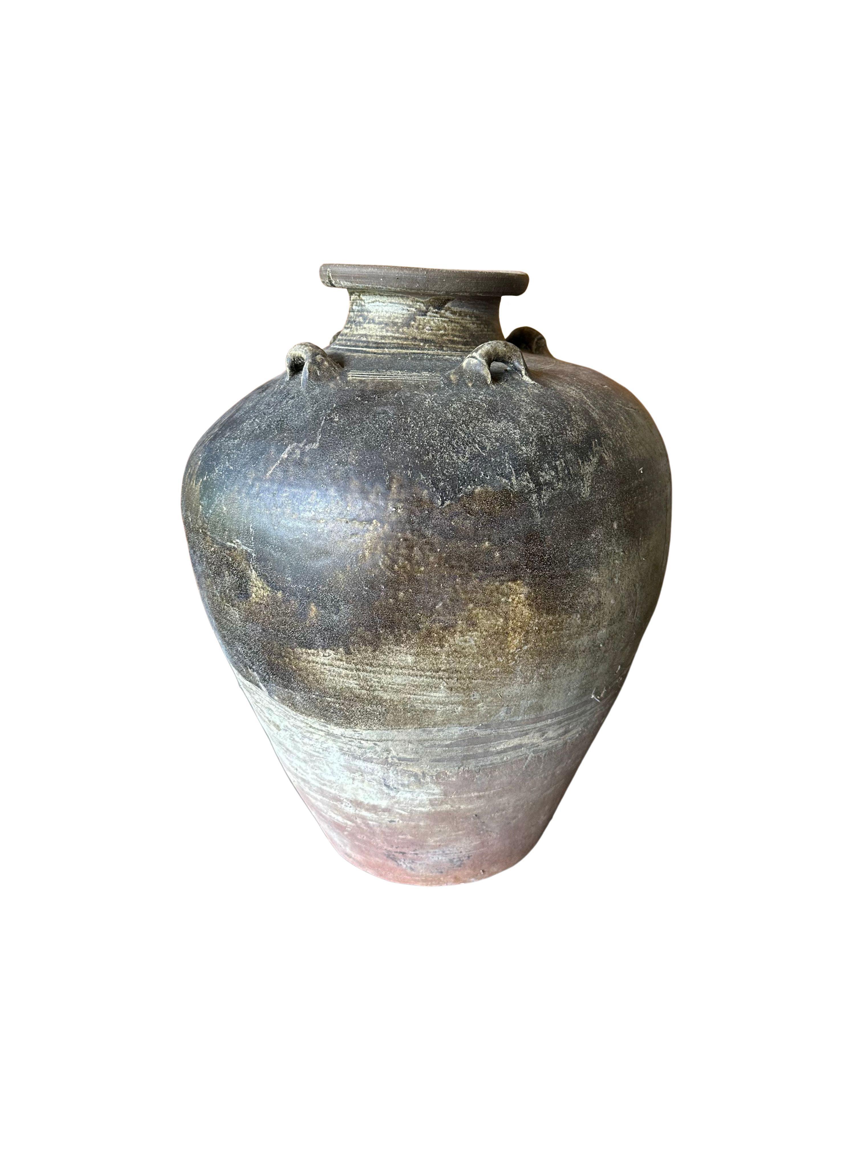 A wonderful example of a 16th century Sawankhalok jar from a Shipwreck off the Coast of the Indonesian Island of Batam. Batam was one of the most substantial and influential ports in the South China Sea where an abundance of trade was conducted. The