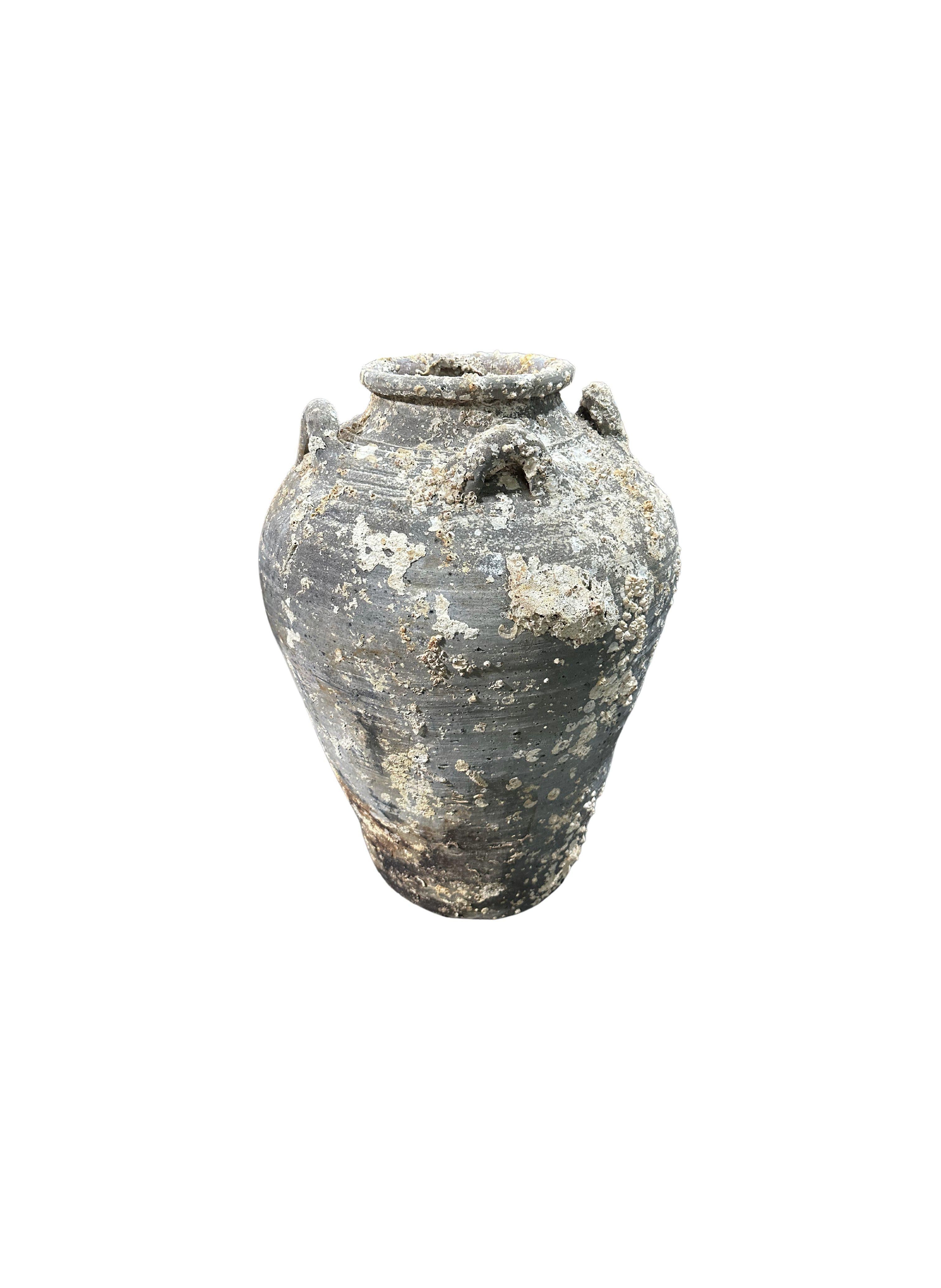 18th Century and Earlier Sawankhalok Ship Wreck Jar from the Kingdom of Sukhothai, Thailand, 16th Century For Sale