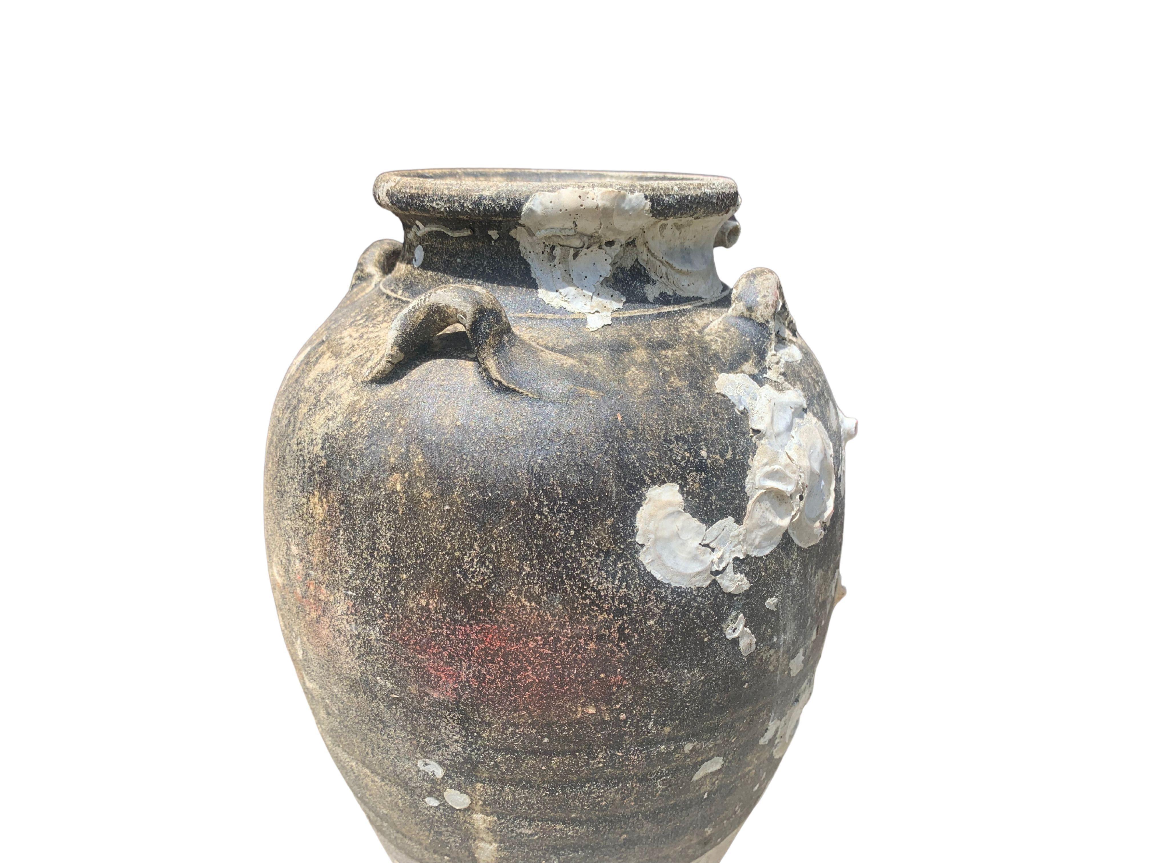 Ceramic Sawankhalok Ship Wreck Jar from the Kingdom of Sukhothai, Thailand, 19th Century