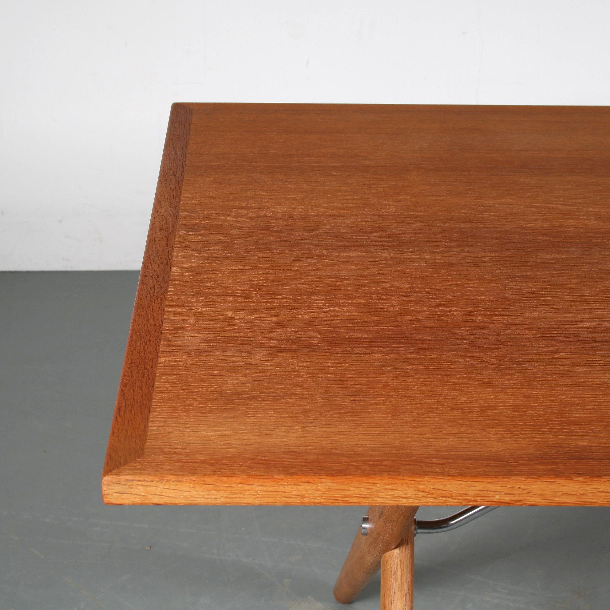 “Sawbuck” Dining Set by Hans J. Wegner for Andreas Tuck, Denmark 1950 In Good Condition In Amsterdam, NL