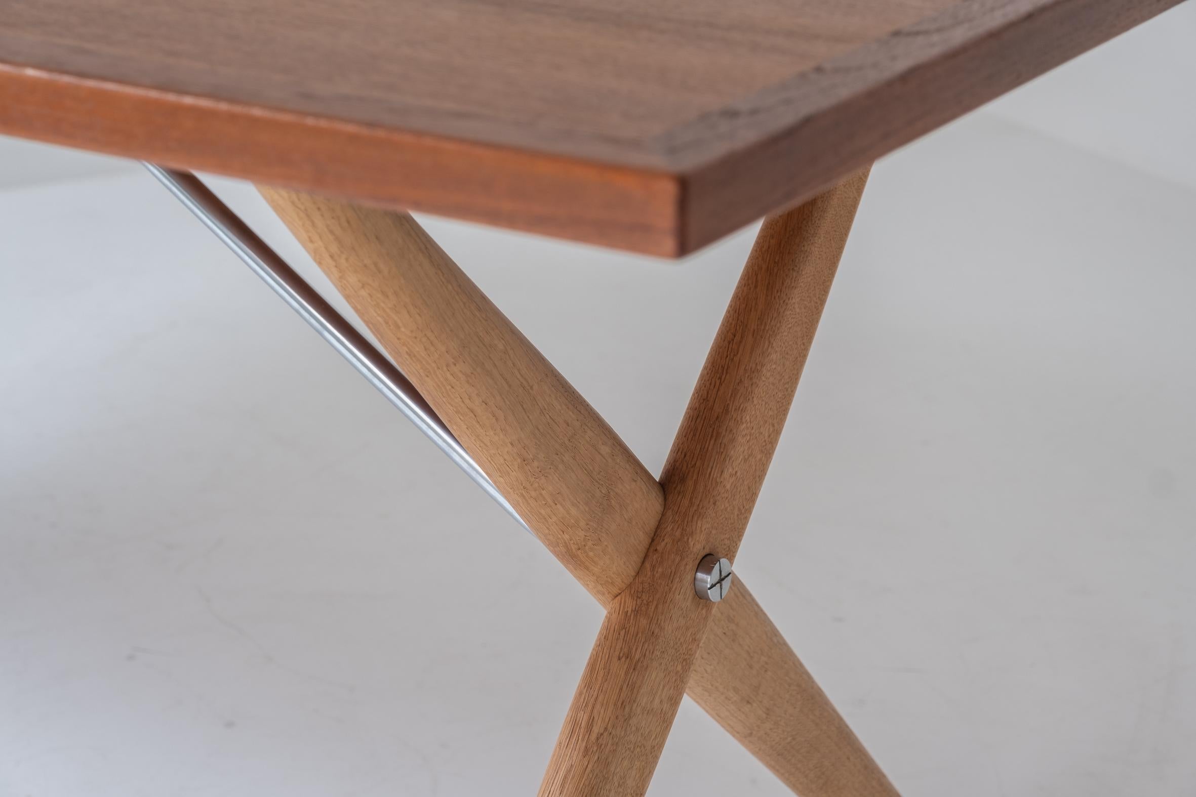 Sawbuck or AT 303 dining table by Hans Wegner for Andreas Tuck, Denmark 1950s 3