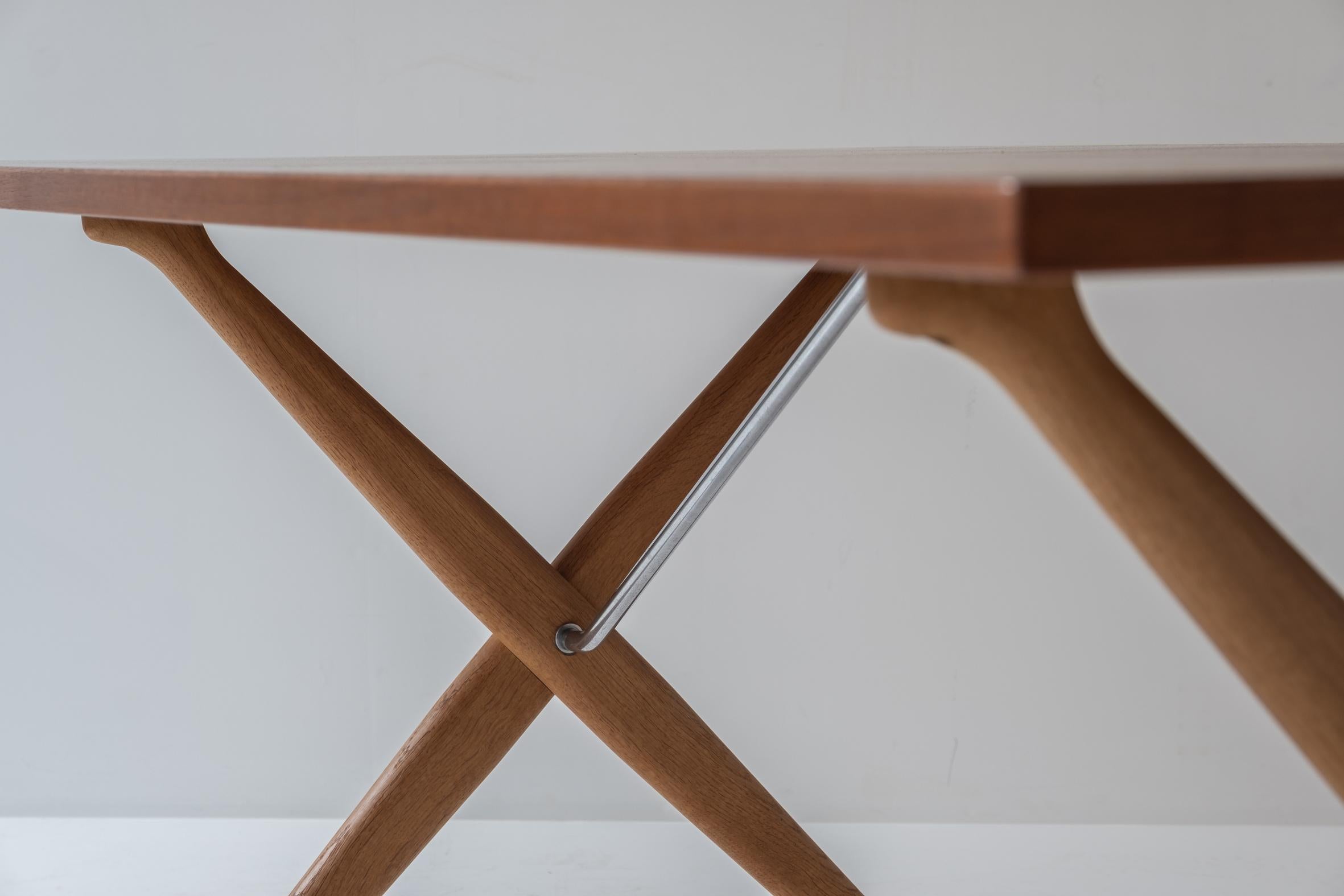 Sawbuck or AT 303 dining table by Hans Wegner for Andreas Tuck, Denmark 1950s 4