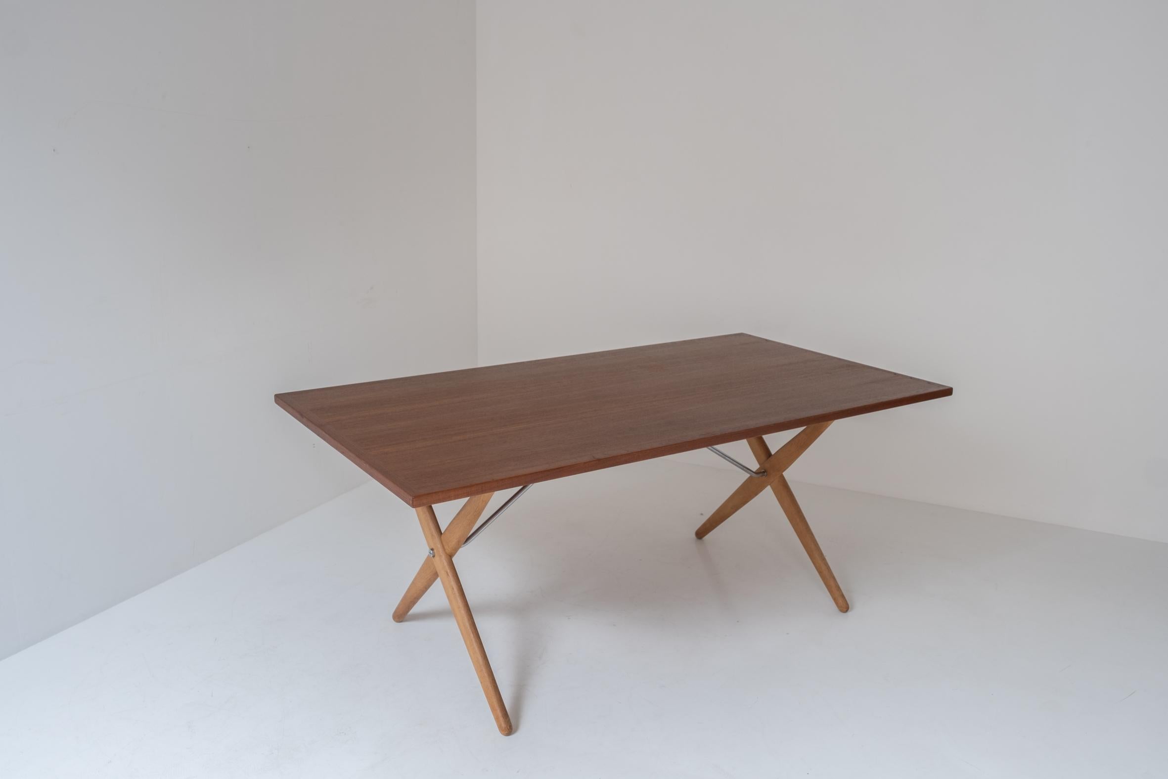Sawbuck or AT 303 dining table by Hans Wegner for Andreas Tuck, Denmark 1950s 7
