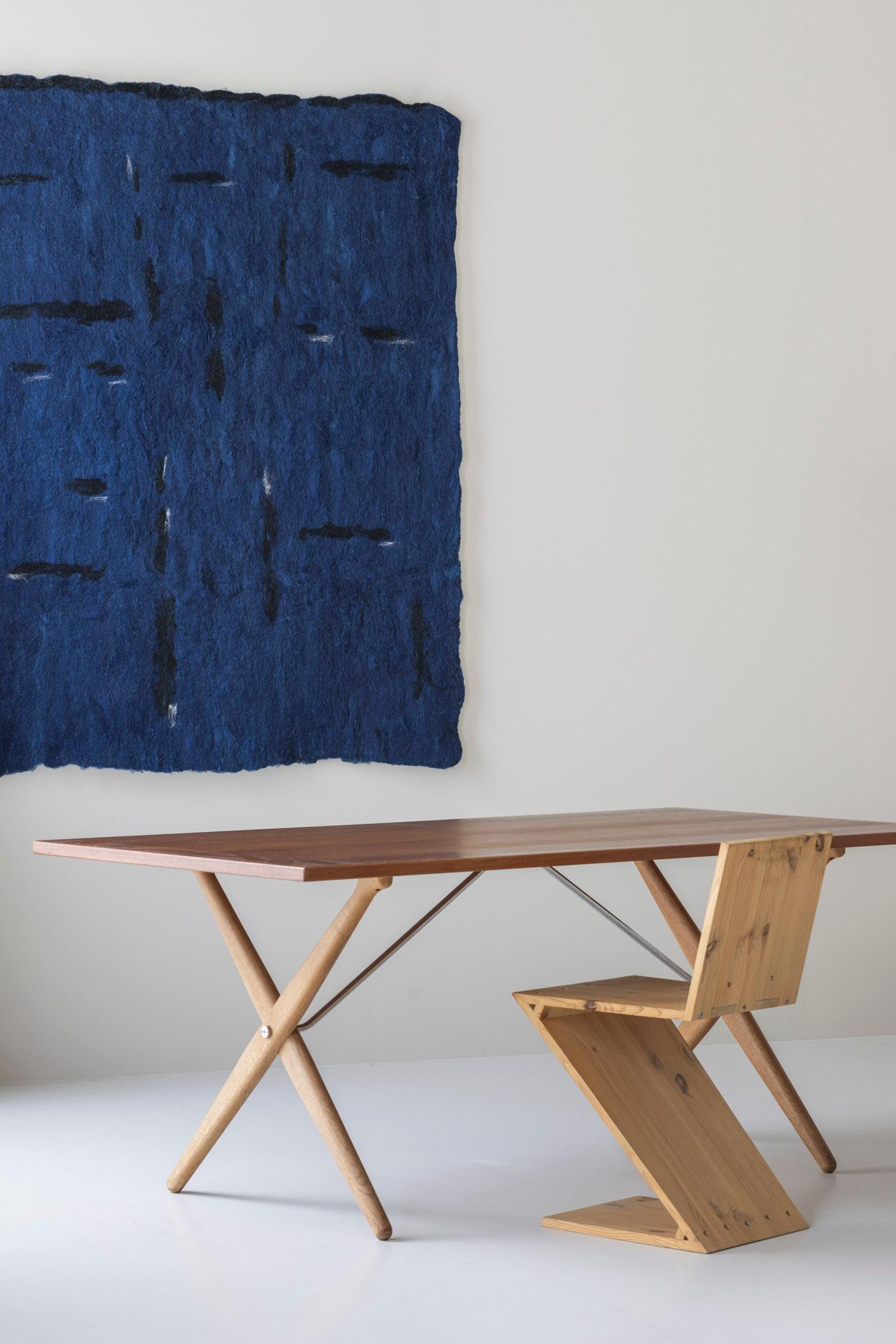 Table de salle à manger Sawbuck ou AT 303 par Hans Wegner pour Andreas Tuck, Danemark années 1950 en vente 13
