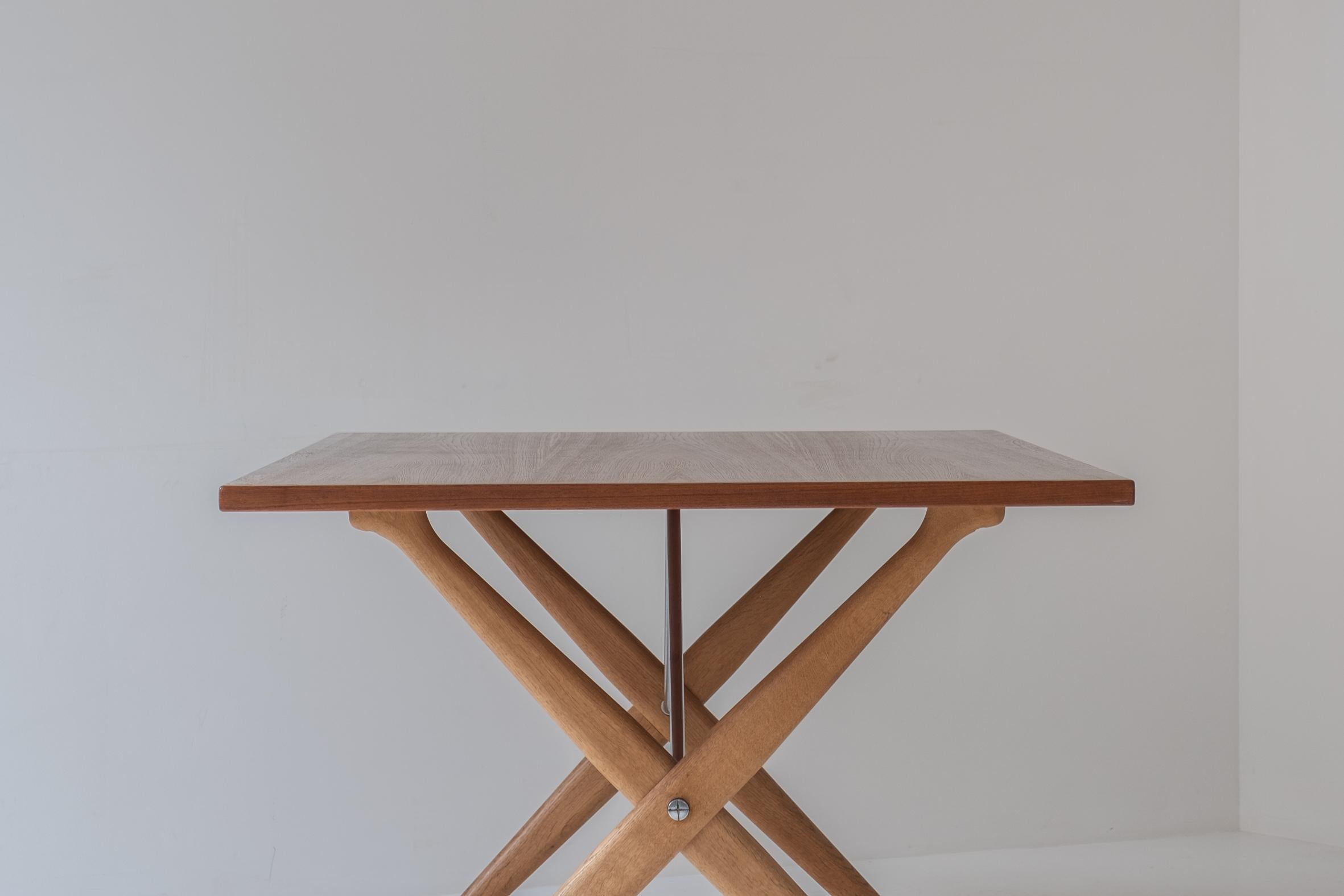 Sawbuck or AT 303 dining table by Hans Wegner for Andreas Tuck, Denmark 1950s 1