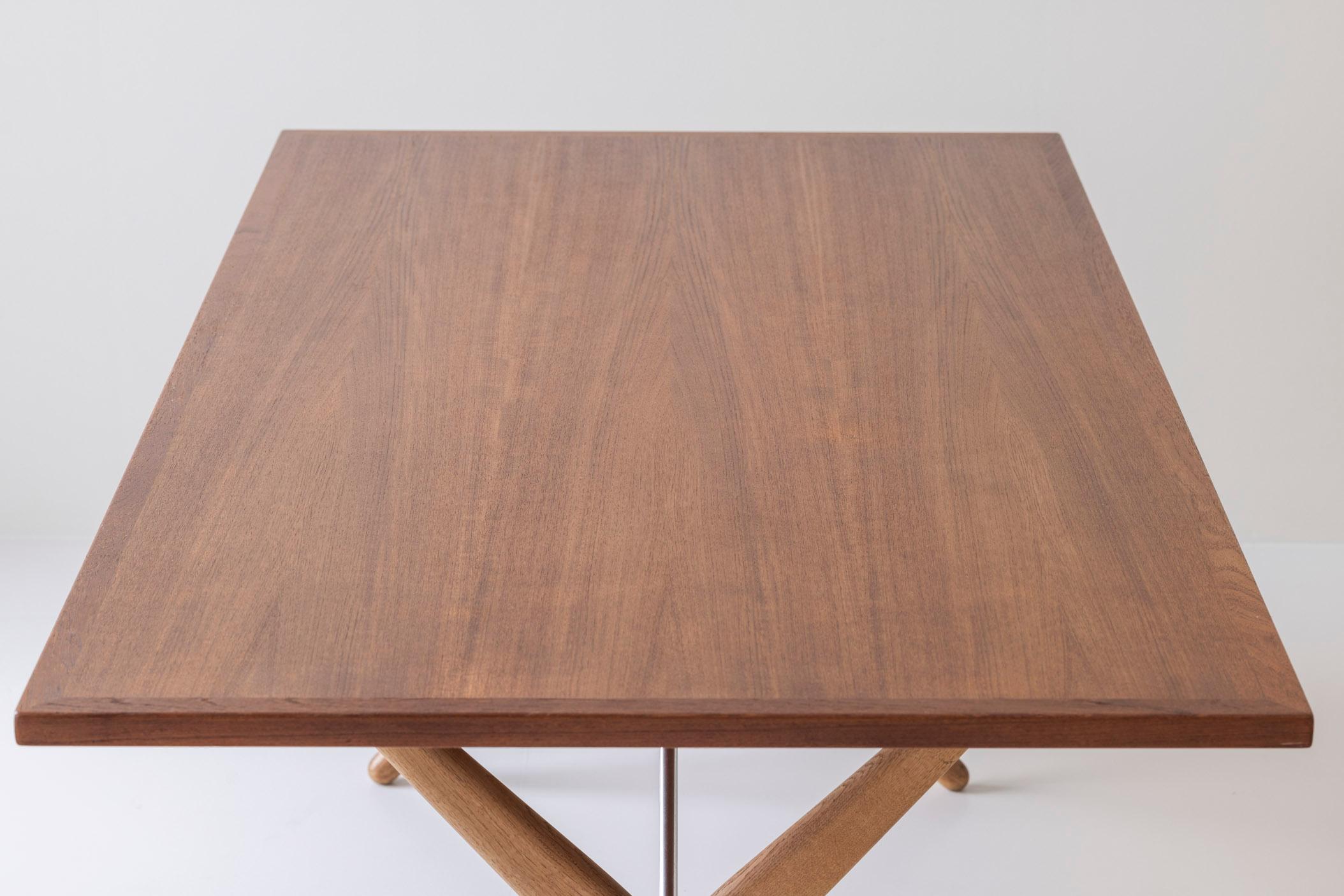 Table de salle à manger Sawbuck ou AT 303 par Hans Wegner pour Andreas Tuck, Danemark années 1950 en vente 1