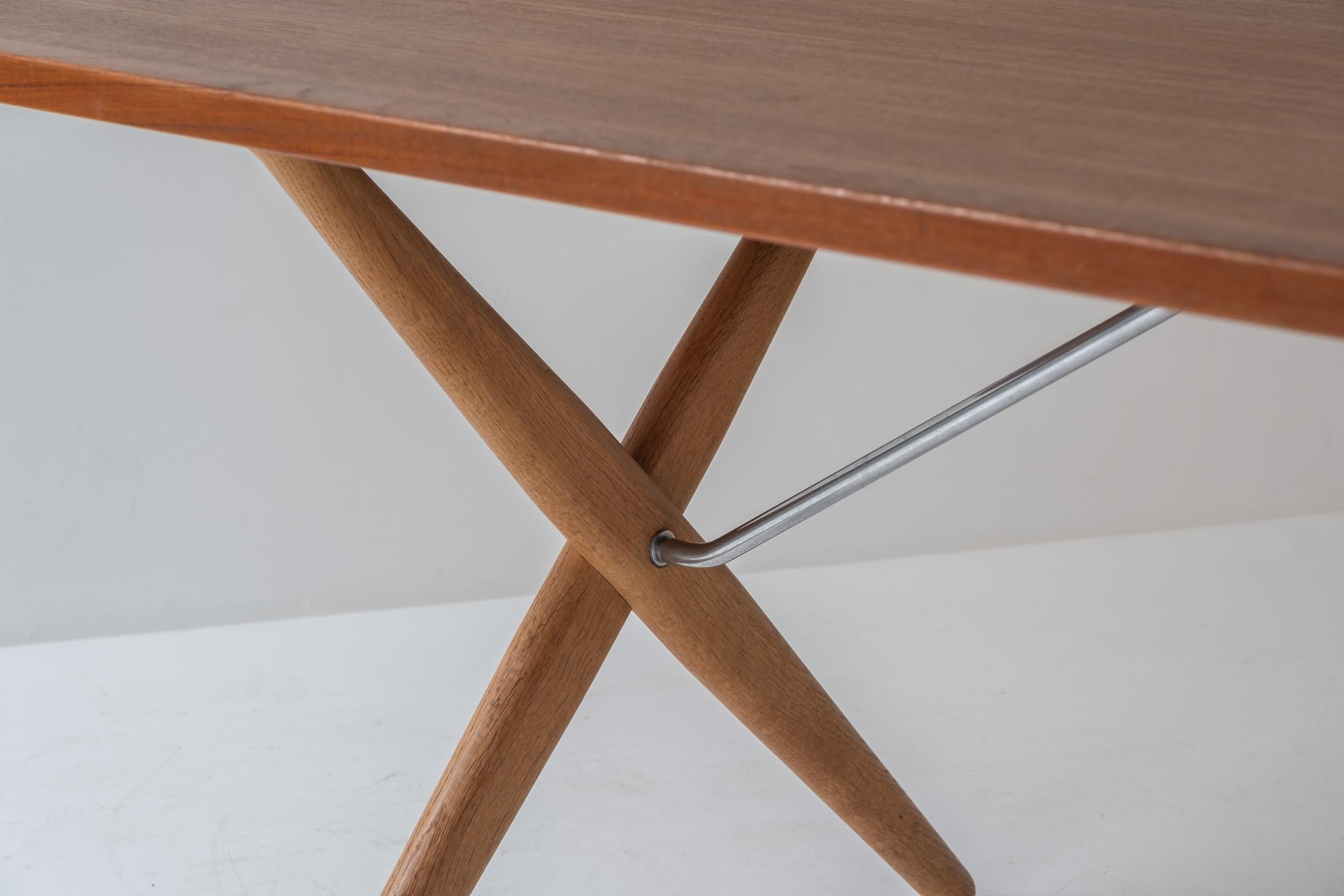 Sawbuck or AT 303 dining table by Hans Wegner for Andreas Tuck, Denmark 1950s 2