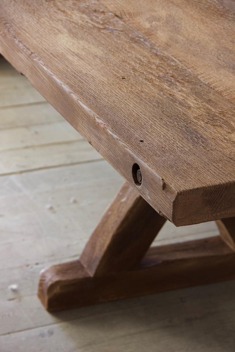 Contemporary Sawbuck Table For Sale