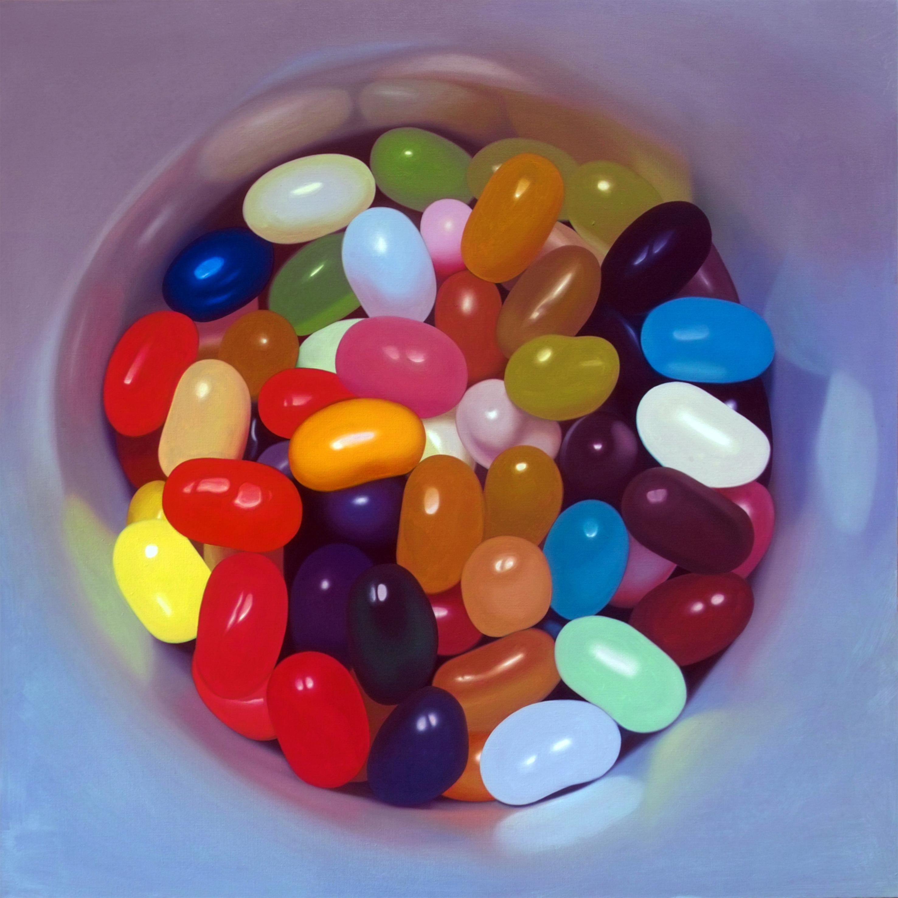 Mono- Poli III - Peinture à l'huile photoréaliste, colorée, hyperréalisme