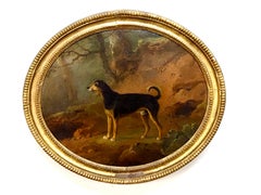 Study of a hound in a landscape