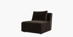 Sawyer Modular Sofa - Armless Chair Velvet Chocolate