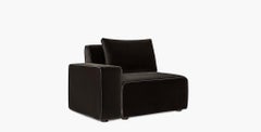 Sawyer Modular Sofa - Left Arm Chair Velvet Chocolate