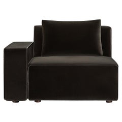 Sawyer Modular Sofa - Left Arm Chair Velvet Chocolate