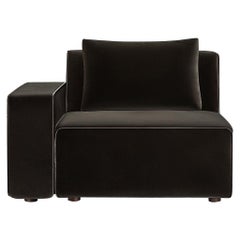 Sawyer Modular Sofa - Left Arm Chair Velvet Chocolate 