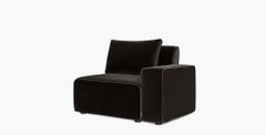 Sawyer Modular Sofa - Right Arm Chair Velvet Chocolate