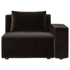 Sawyer Modular Sofa - Right Arm Chair Velvet Chocolate 