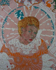 "Emblema de paz" Pintura figurativa contemporánea en técnica mixta