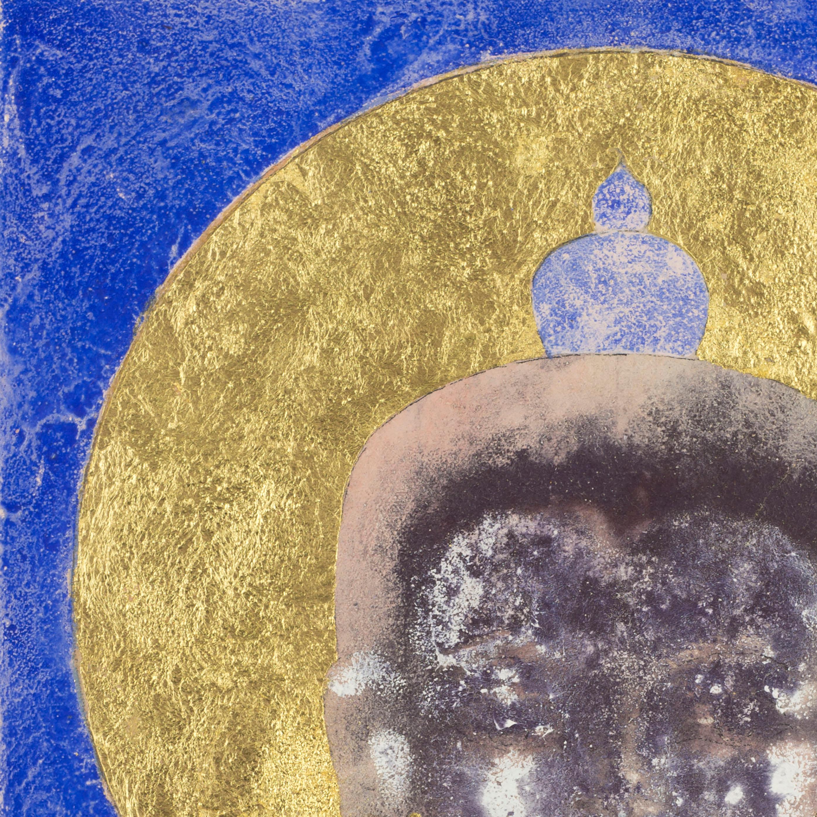 Gentilezza amorevole.  Pittura contemporanea a tecnica mista con Buddha - Mixed Media Art Contemporaneo di Sax Berlin
