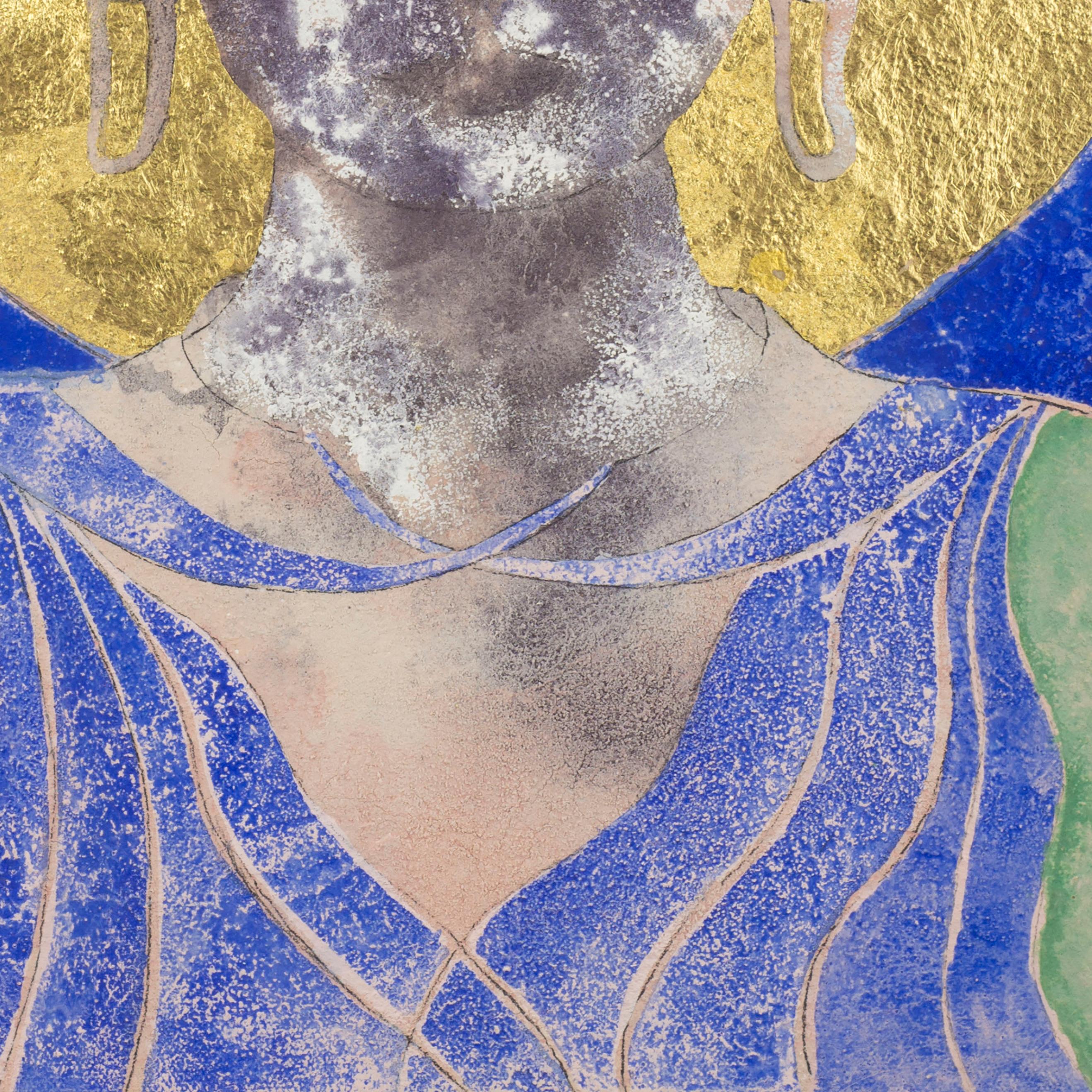 Gentilezza amorevole.  Pittura contemporanea a tecnica mista con Buddha in vendita 1