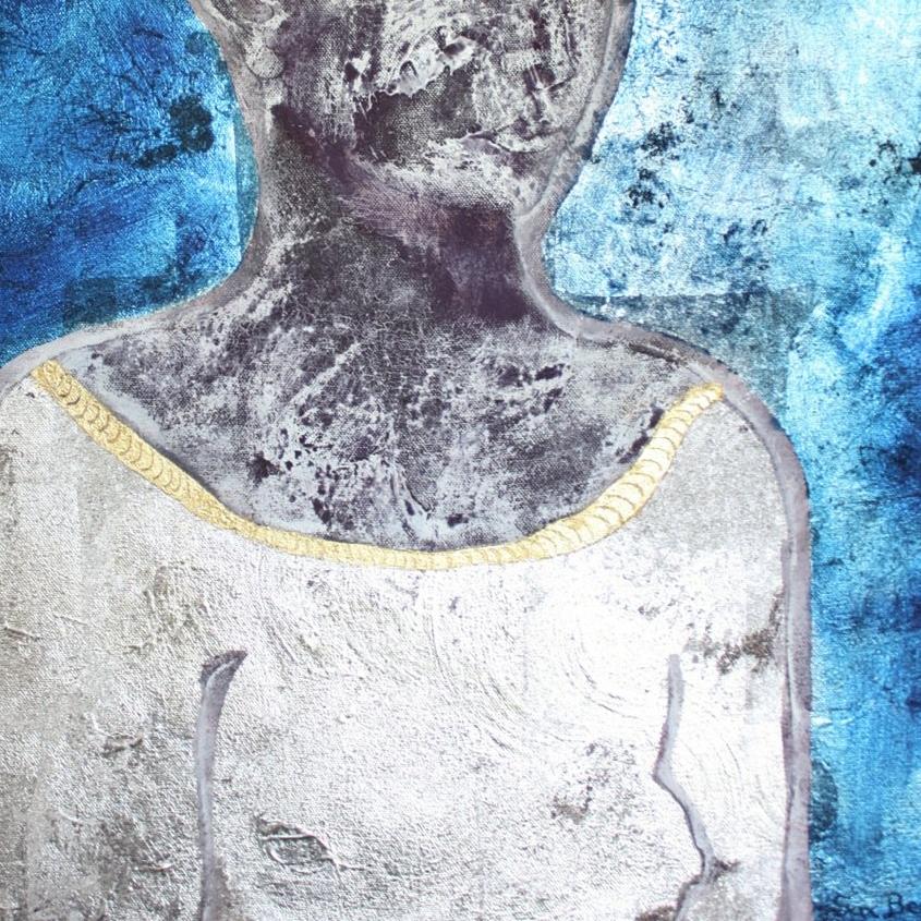 Oracle Of Delphi: Contemporary mixed media figurative painting by Sax Berlin 1
