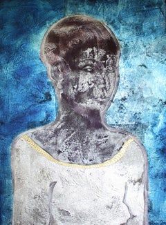 Oracle Of Delphi: Contemporary mixed media figurative painting by Sax Berlin