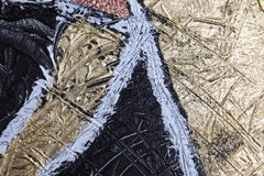 "Save The Elephants."  Contemporary Mixed Media Neo Expressionist Painting