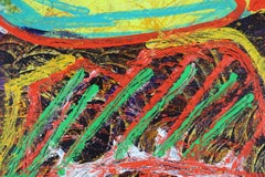 The Jazz Singer.  Contemporary Large Neo Expressionist Oil Painting