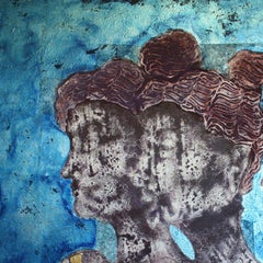 The Woman of Wisdom für friedliche Lösungen: Contemporary mixed media painting