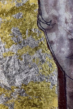 21st Century Mona Lisa.   Contemporary Mixed Media Painting