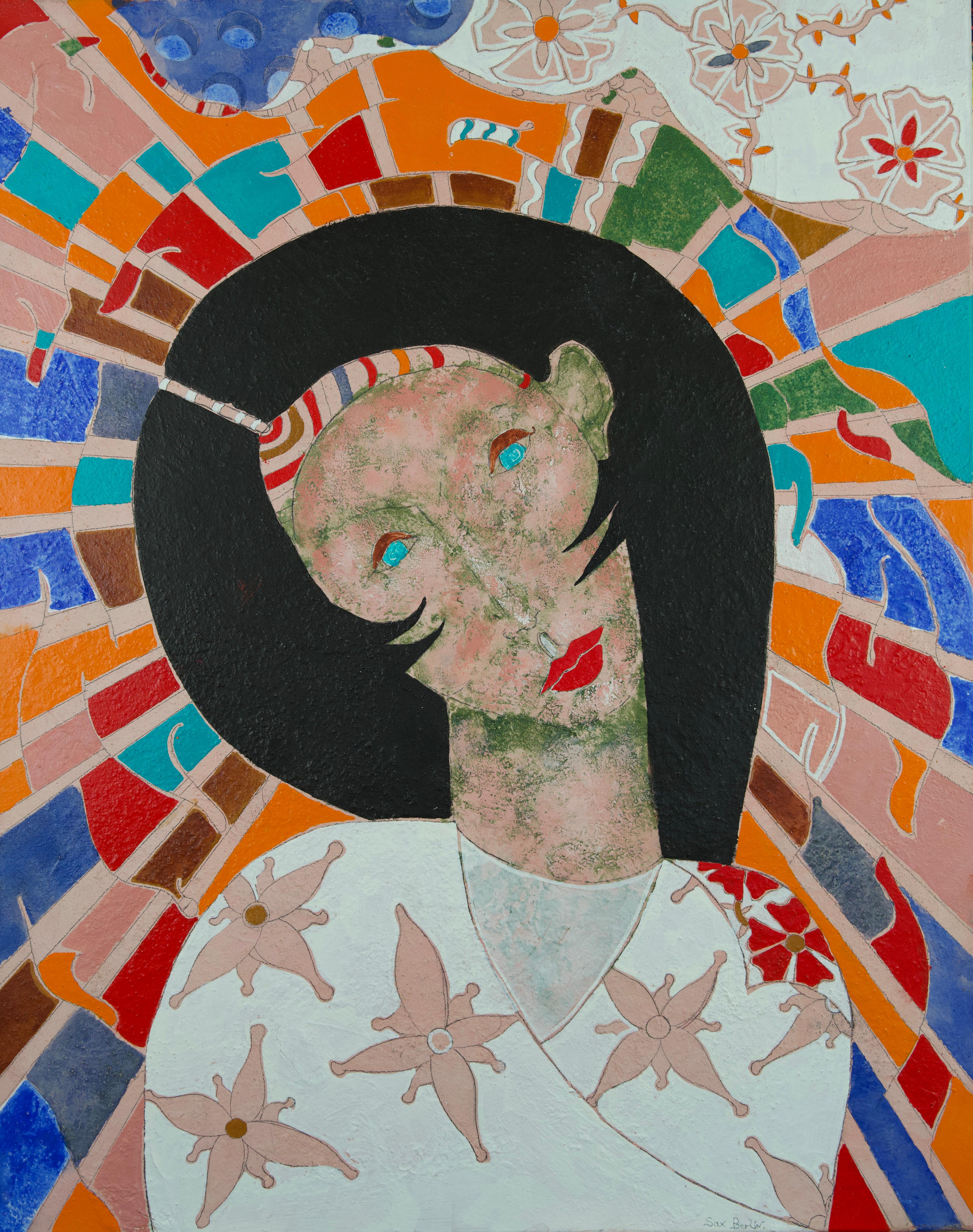 Figurative Painting de Sax Berlin - "Adoración". Pintura al óleo figurativa contemporánea