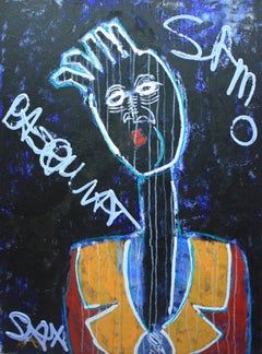 Used "Basquiat" Contemporary Homage to Basquiat and Street Art by Sax Berlin