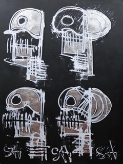 Black Skulls.  Contemporary Neo-Expressionist Painting