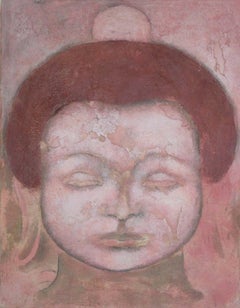 Cracked Buddha. Contemporary Buddha Painting