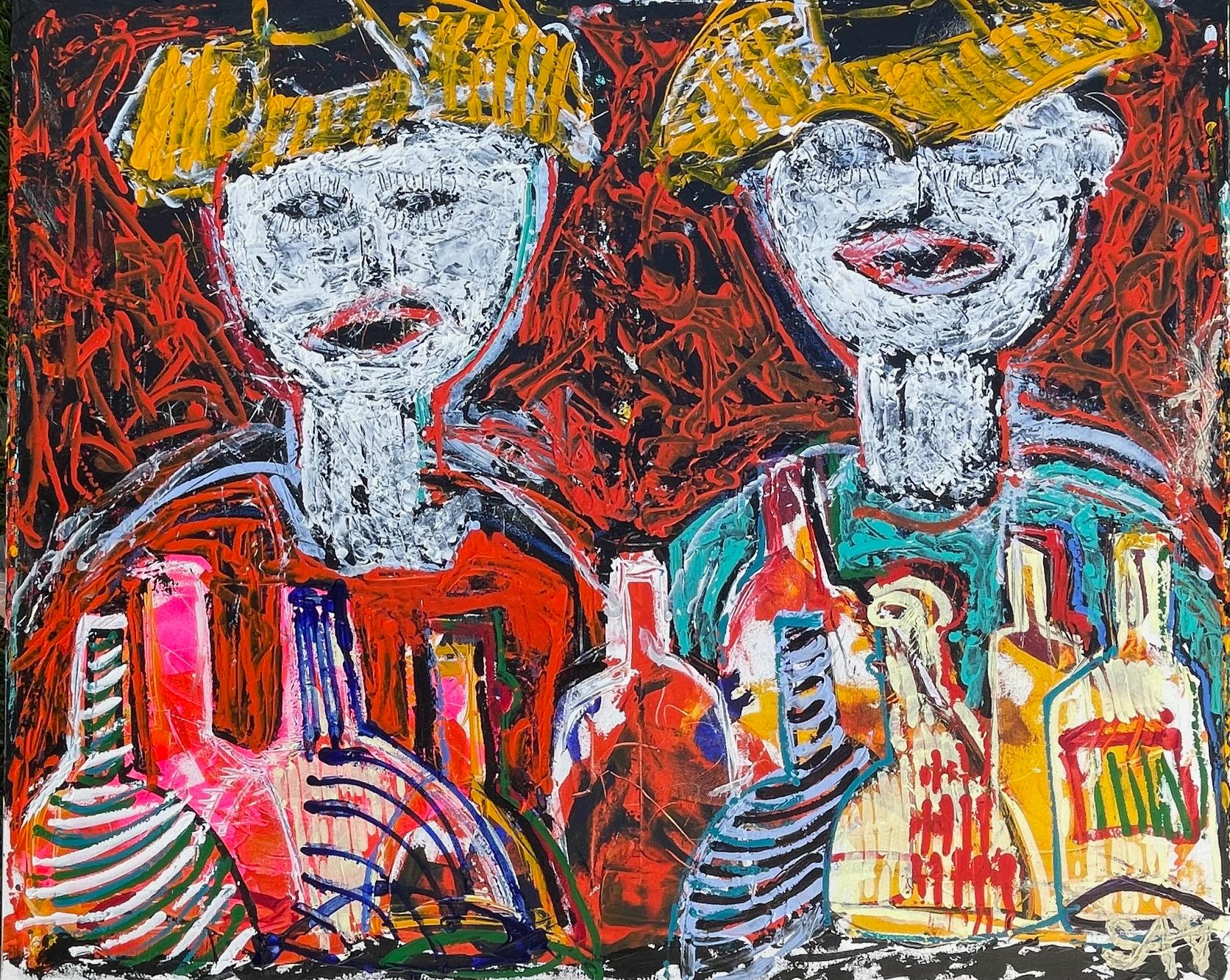 Dagustation. Shining Eyes (Braun), Figurative Painting, von Sax Berlin