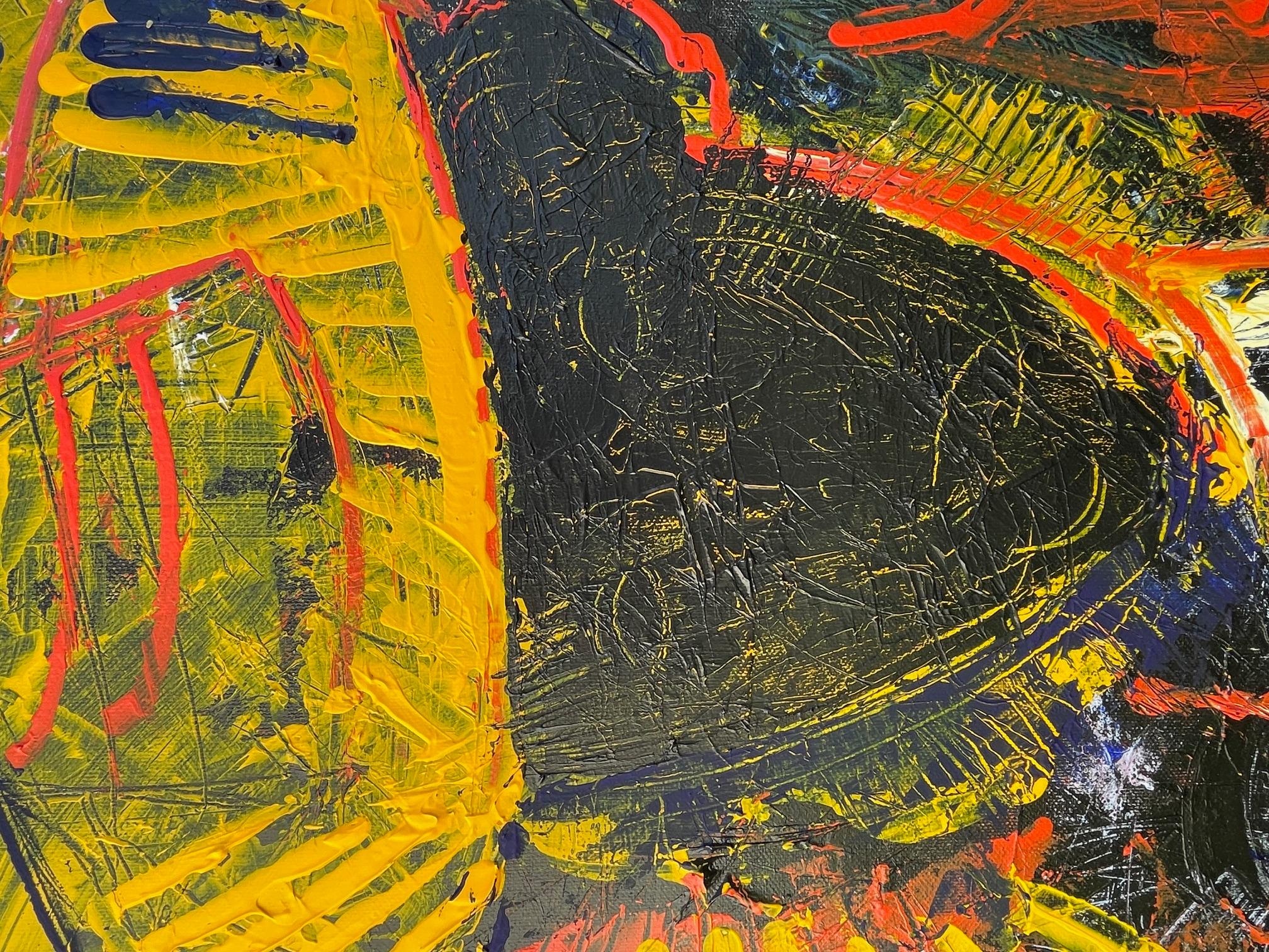 Degustation. Das Schloss von Lescours (Abstrakter Expressionismus), Painting, von Sax Berlin