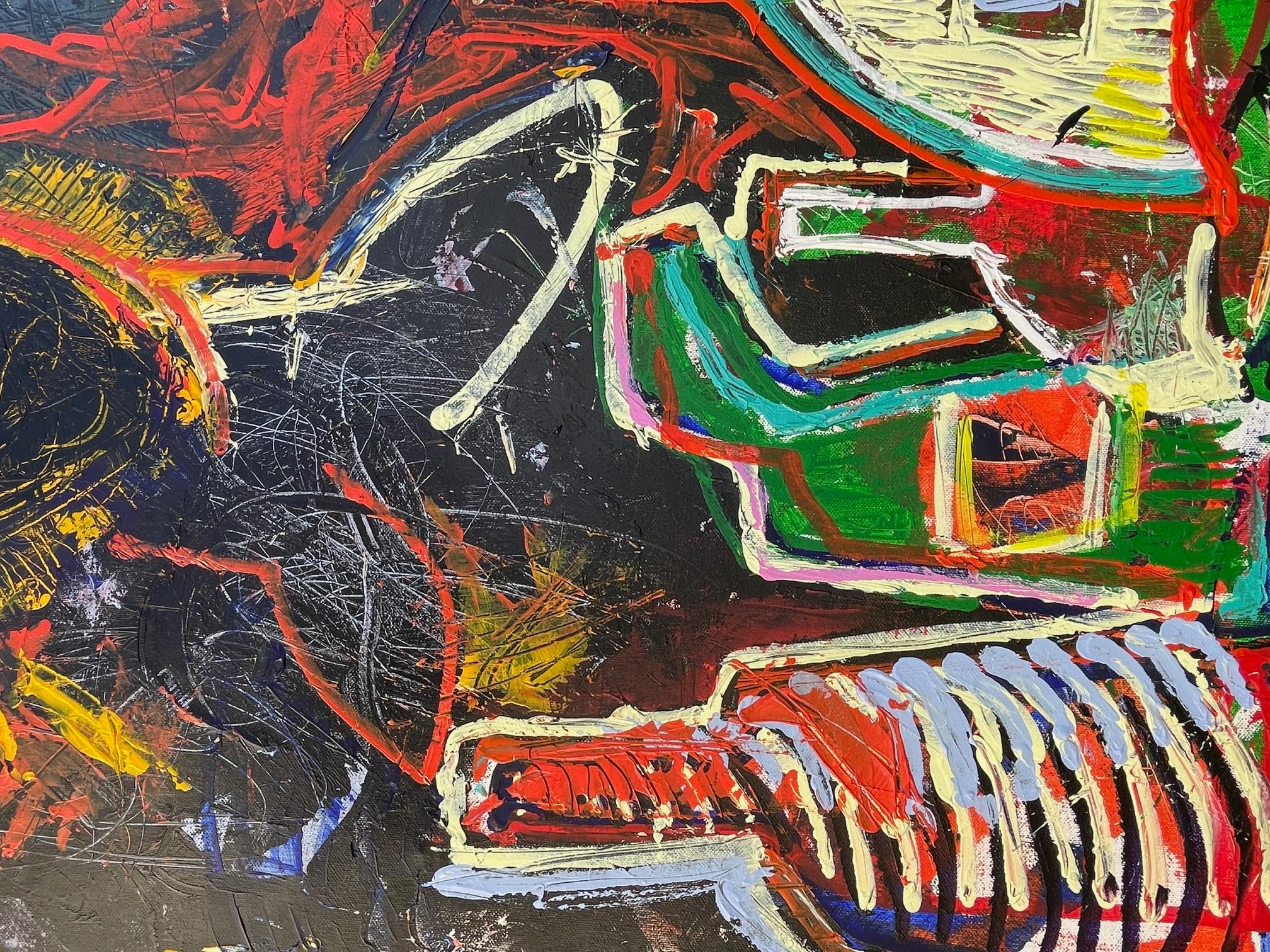 Degustation. Das Schloss von Lescours (Braun), Figurative Painting, von Sax Berlin