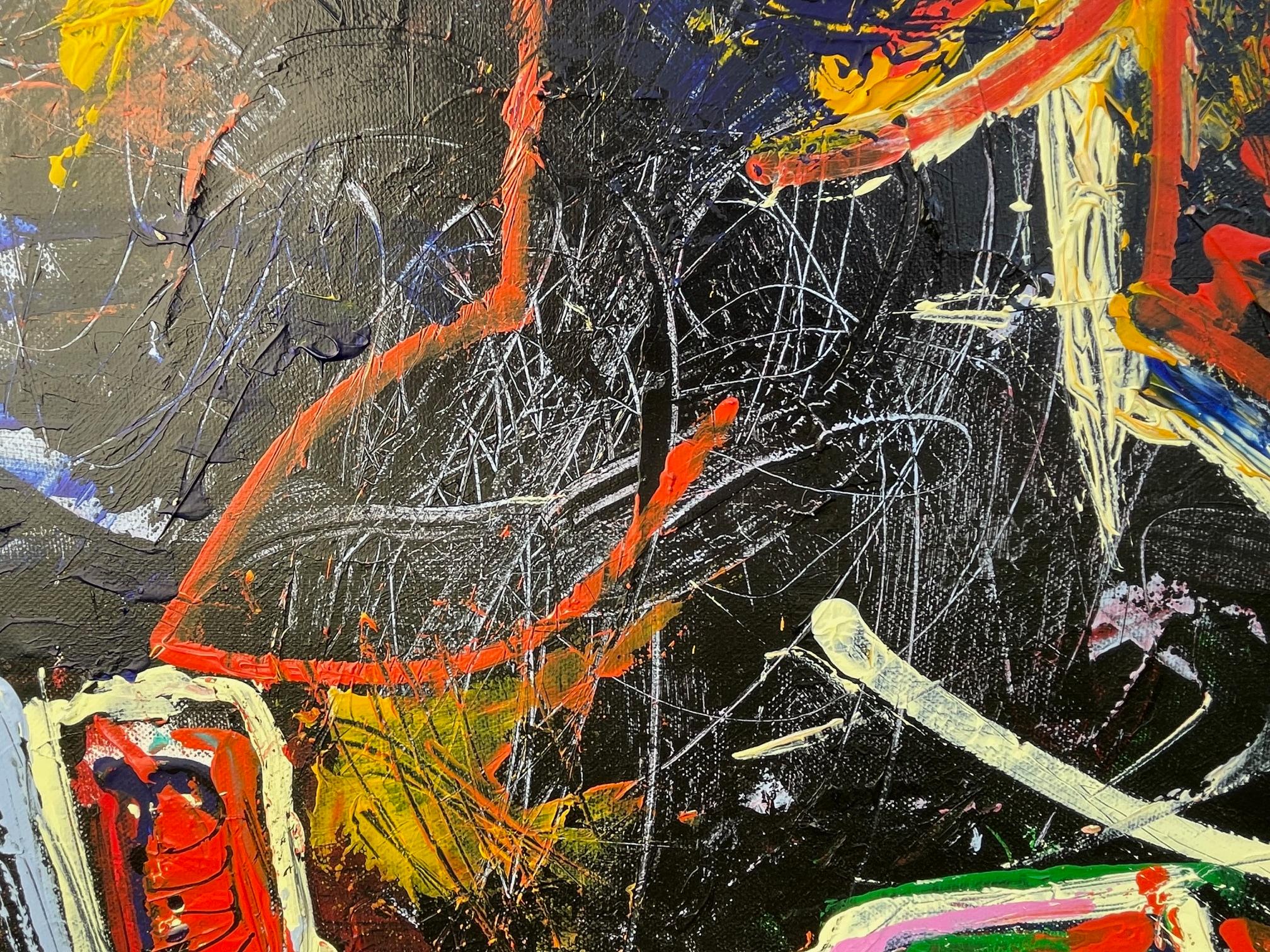 Gemalt im Atelier Moat unter der Renaissancebrücke am Rande der Weinberge und im Schloss. Durchdrungen von der Weinkultur und der Lebensfreude des Chateau Lescours präsentiert Berlin dieses wunderbare neoexpressionistische Werk. Die gesamte Kultur