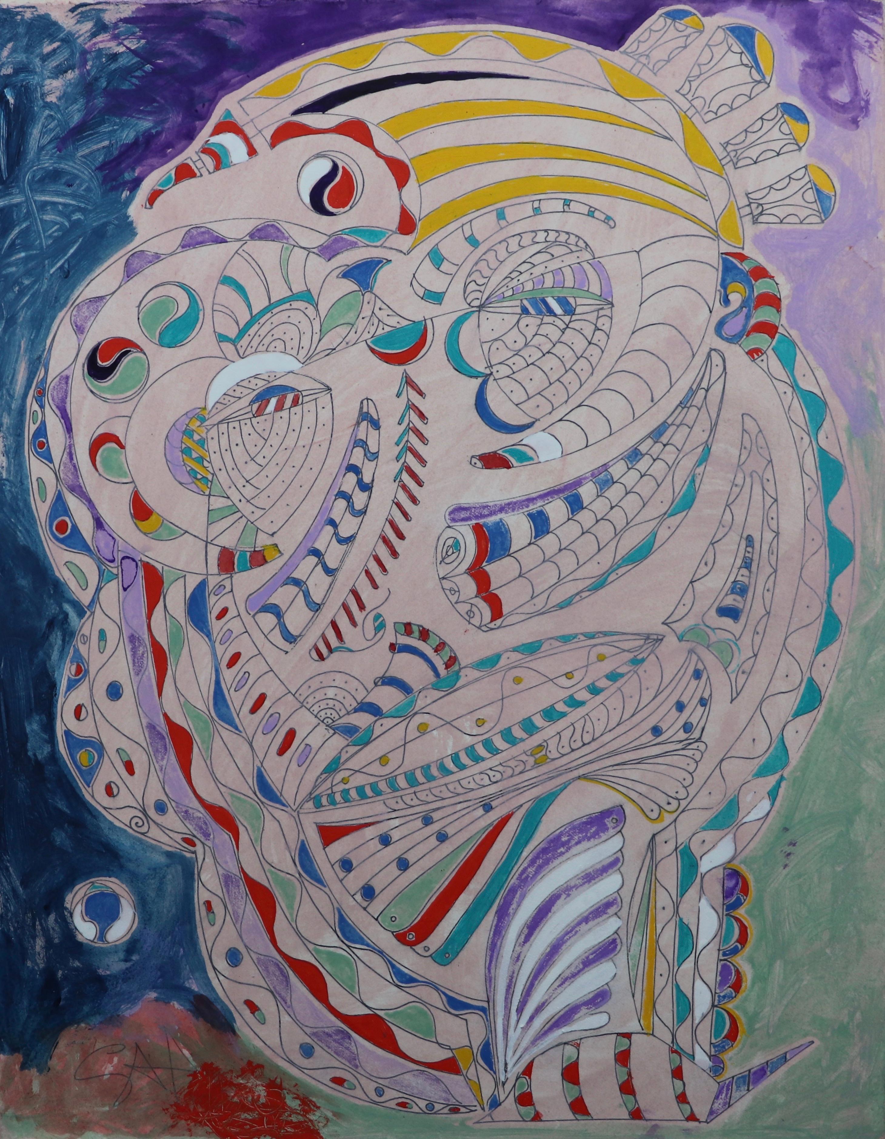 Sueño del Inca.  Pintura abstracta contemporánea